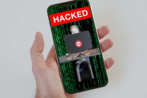 Image of hacked cell phone